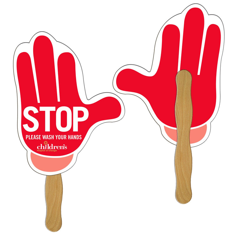 EZ-74 - Mitten Hand Fan Full Color (2 Sides)
