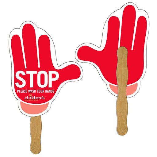 EZ-74 - Mitten Hand Fan Full Color (2 Sides)
