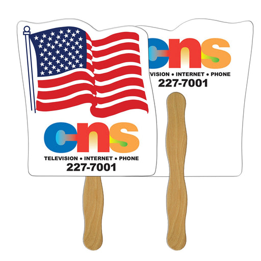 EZ-7 - Flag Hand Fan Full Color (2 Sides)