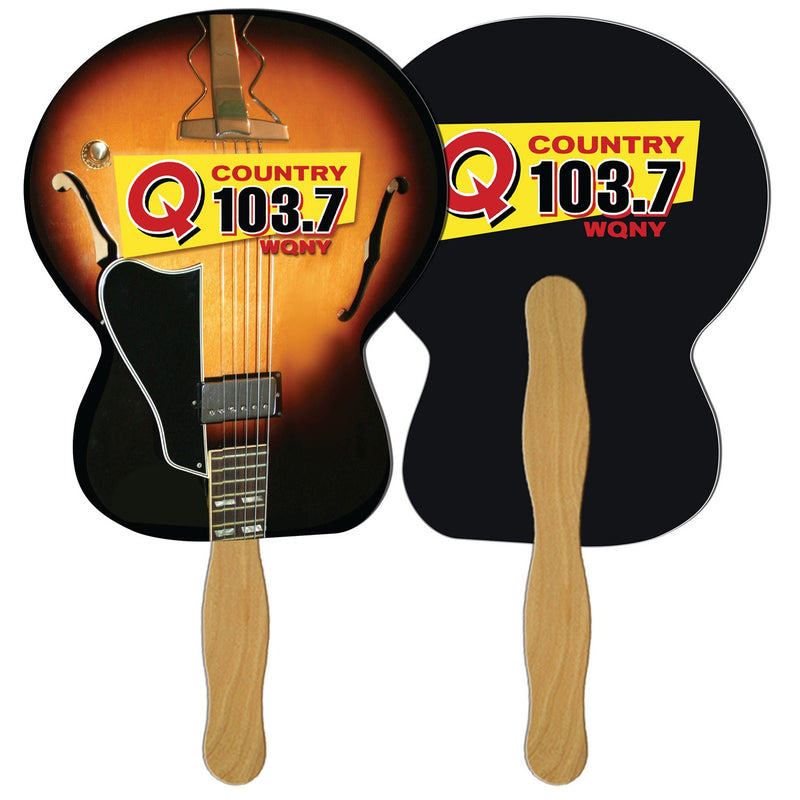 EZ-80 - Guitar Hand Fan Full Color (2 Sides)