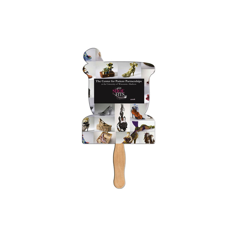 EZ-84 - Mortar & Pestle Hand Fan Full Color (2 Sides)