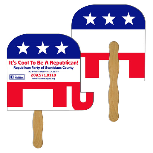 LF-88 - Elephant Hand Fan Full Color (2 Sides)