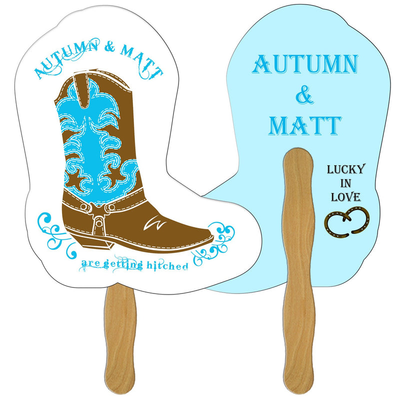 LF-89 - Boot Hand Fan Full Color (2 Sides)