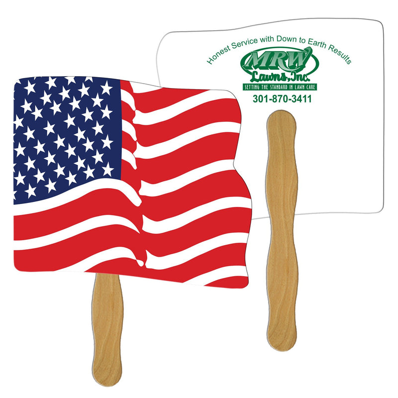 LF-8 - Flag Hand Fan Full Color (2 Sides)