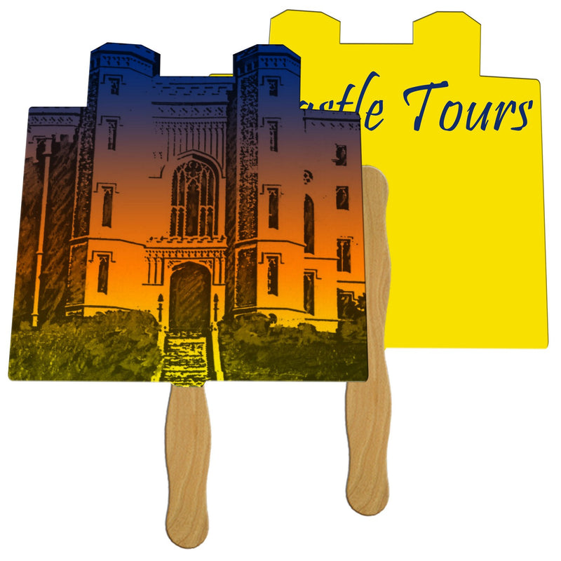 LF-91 - Castle Hand Fan Full Color (2 Sides)