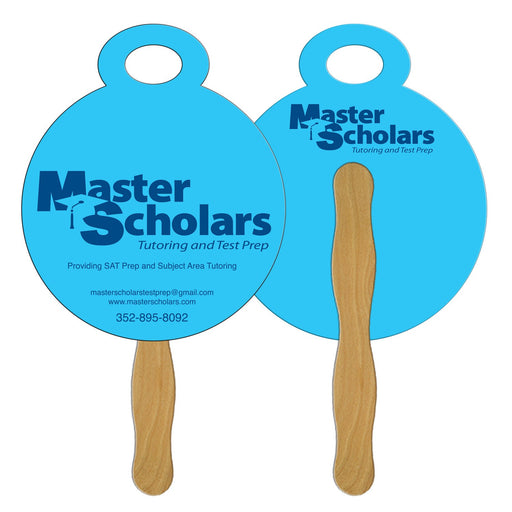 LF-96 - Stop Watch Hand Fan Full Color (2 Sides)