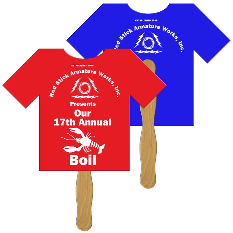 LF-99 - T-Shirt Hand Fan Full Color (2 Sides)