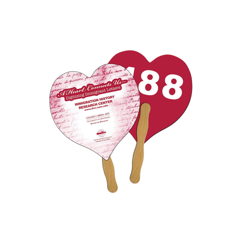 LFA-10 - Heart Auction Hand Fan Full Color