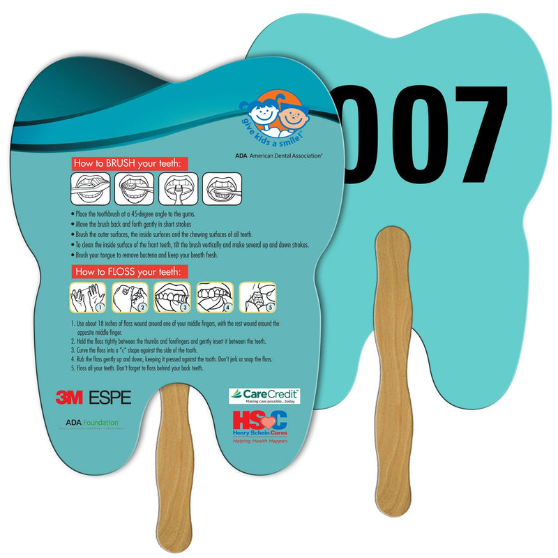 LFA-140 - Tooth Auction Hand Fan Full Color