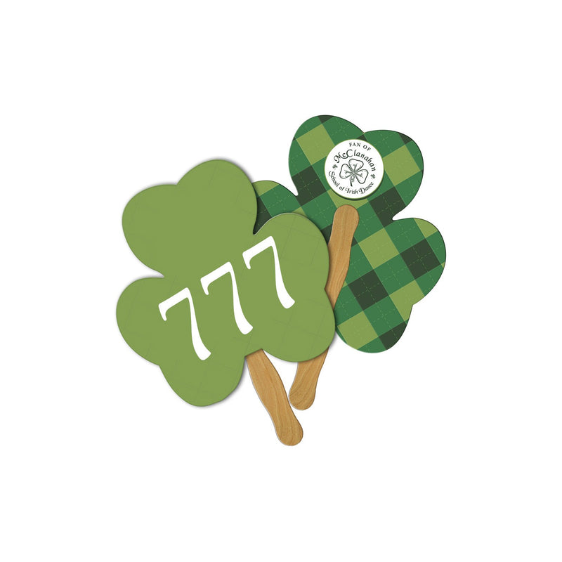 LFA-24 - Shamrock Auction Hand Fan Full Color