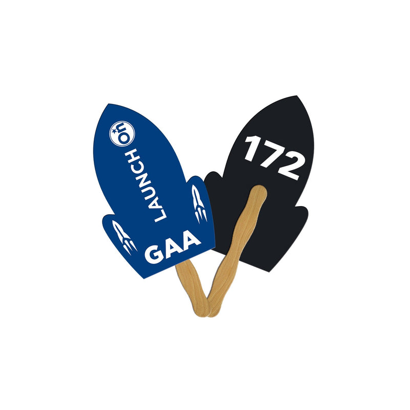 LFA-33 - Rocket Auction Hand Fan Full Color