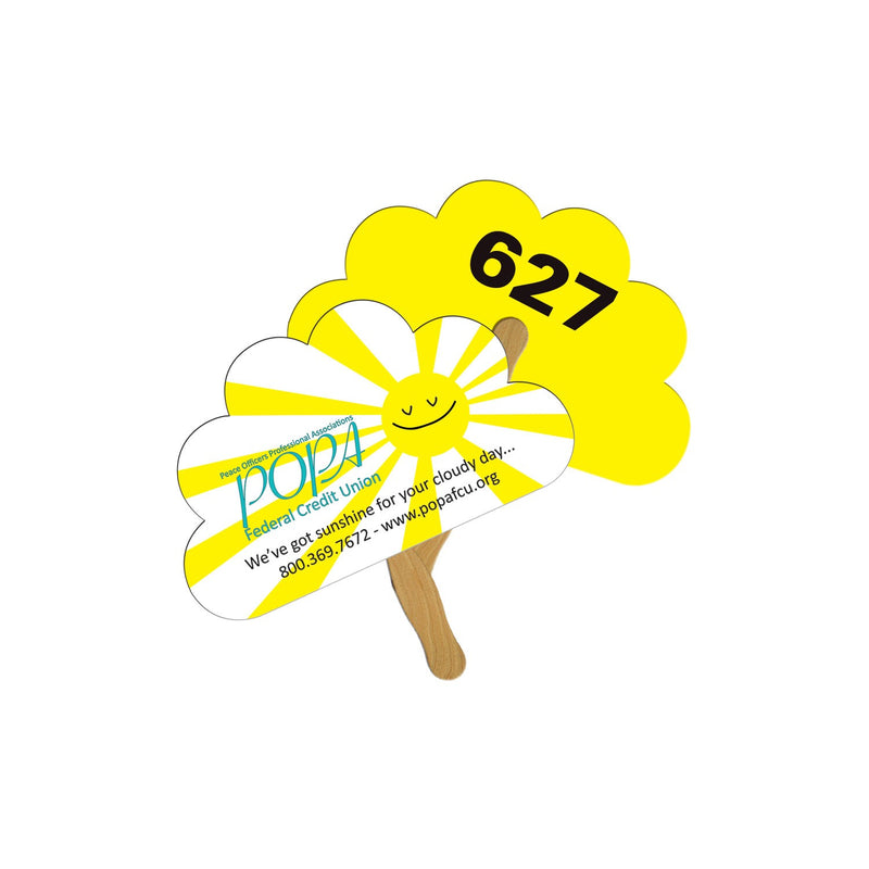 LFA-35 - Cloud Auction Hand Fan Full Color