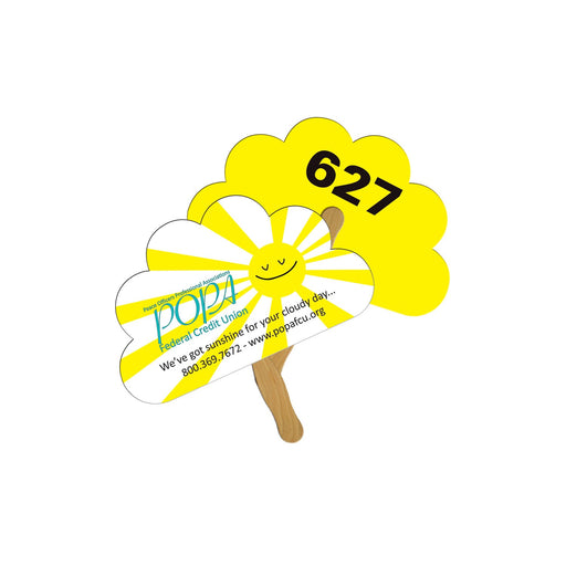 LFA-35 - Cloud Auction Hand Fan Full Color