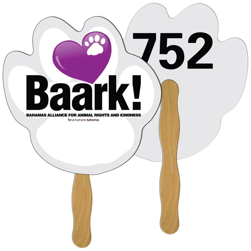 LFA-36 - Paw Auction Hand Fan Full Color