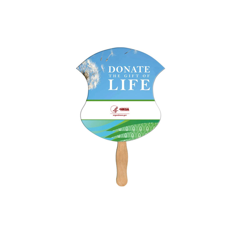 LFA-49 - Badge Auction Hand Fan Full Color