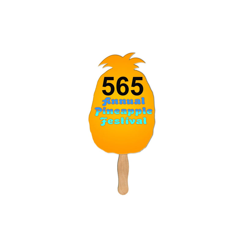 LFA-53 - Pineapple Fruit Auction Hand Fan Full Color
