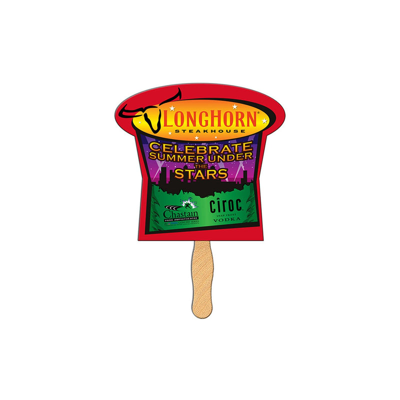 LFA-56 - Mushroom Auction Hand Fan Full Color