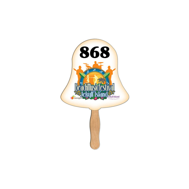 LFA-62 - Bell Auction Hand Fan Full Color