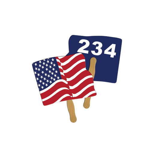 LFA-8 - Flag Auction Hand Fan Full Color