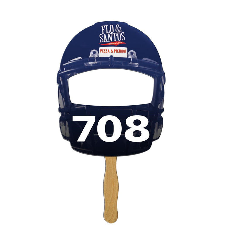 LFA-12B - Helmet Front Auction Hand Fan Full Color