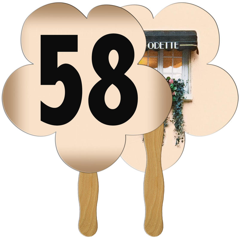 LFA-139 - Daisy Flower Auction Hand Fan Full Color