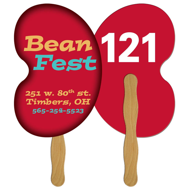 LFA-143 - Bean Auction Hand Fan Full Color
