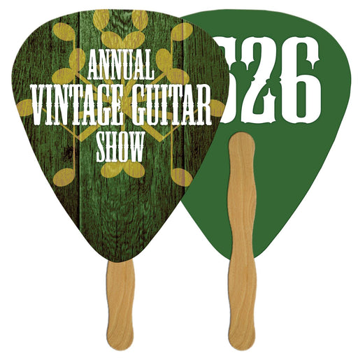 LFA-145 - Guitar Pick Auction Hand Fan Full Color