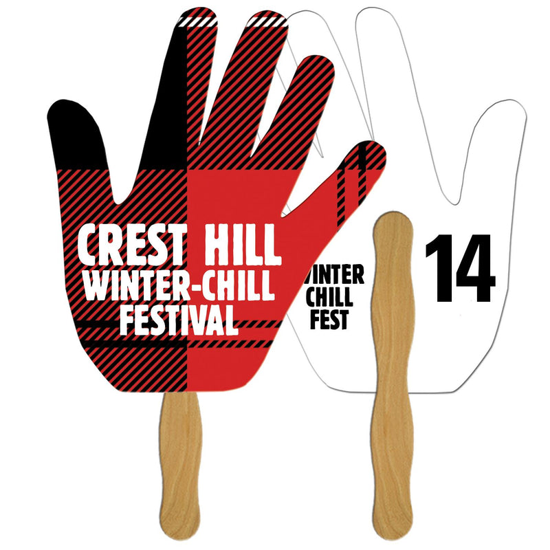 LFA-147 - Open Hand Auction Hand Fan Full Color
