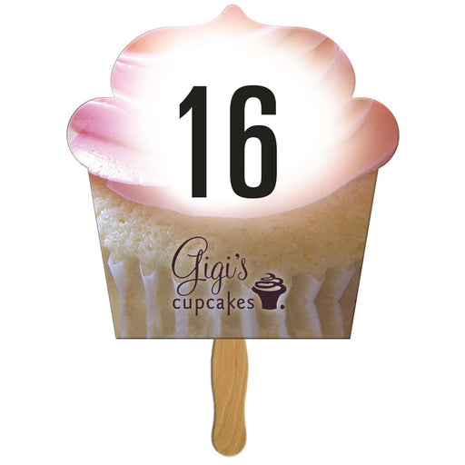 LFA-148 - Cupcake Auction Hand Fan Full Color