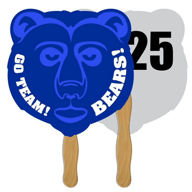 LFA-150 - Grizzly Bear Auction Hand Fan Full Color