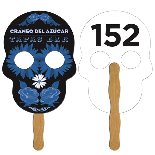 LFA-152 - Skull Auction Hand Fan Full Color