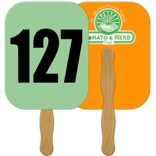 LFA-15B - Rectangle Auction Hand Fan Full Color 9 x 7