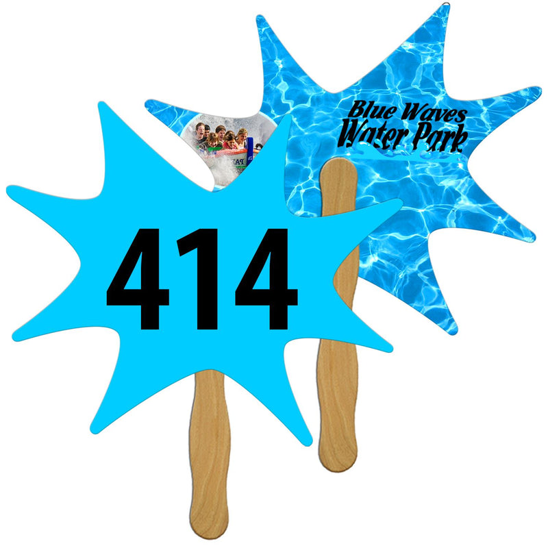 LFA-161 - Burst Auction Hand Fan Full Color