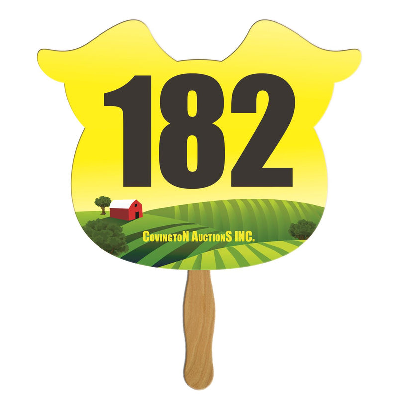 LFA-162 - Pig Auction Hand Fan Full Color