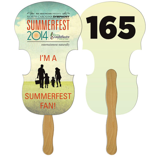 LFA-48 - Violin Auction Hand Fan Full Color