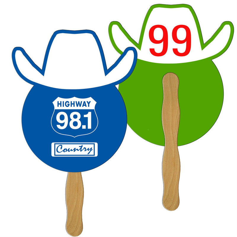 LFA-50 - Cowboy Auction Hand Fan Full Color