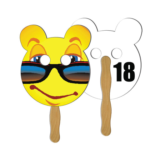LFA-55 - Panda Bear Auction Hand Fan Full Color
