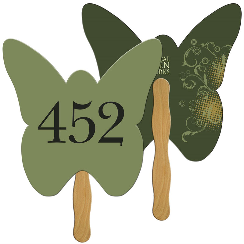 LFA-73 - Butterfly Auction Hand Fan Full Color