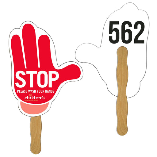 LFA-74 - Mitten Auction Hand Fan Full Color