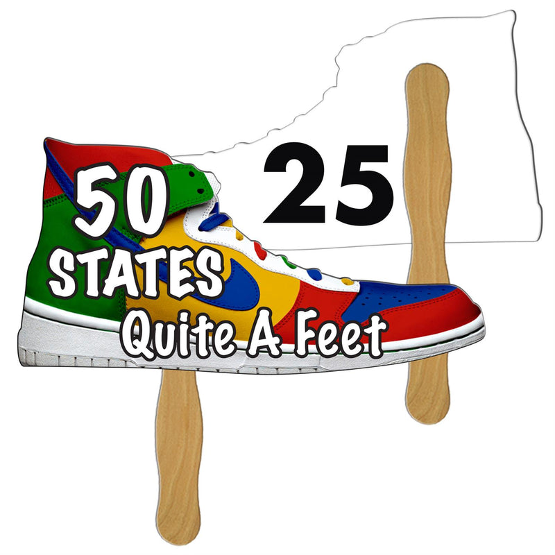 LFA-82 - Shoe Auction Hand Fan Full Color