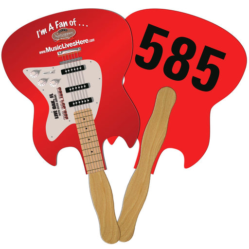 LFA-90 - Electric Guitar Auction Hand Fan Full Color