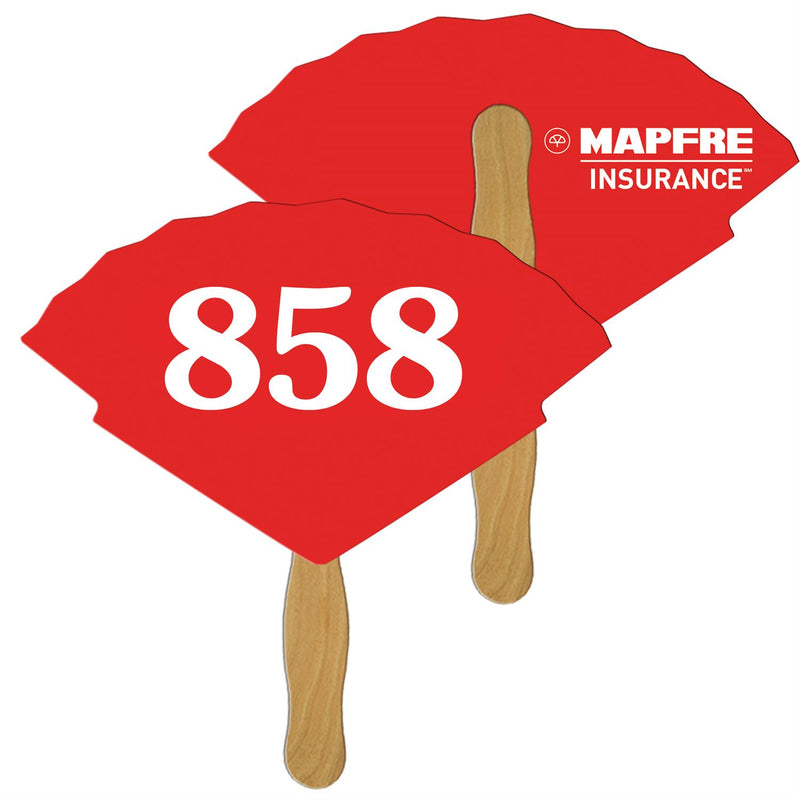 LFA-93 - Oriental Auction Hand Fan Full Color
