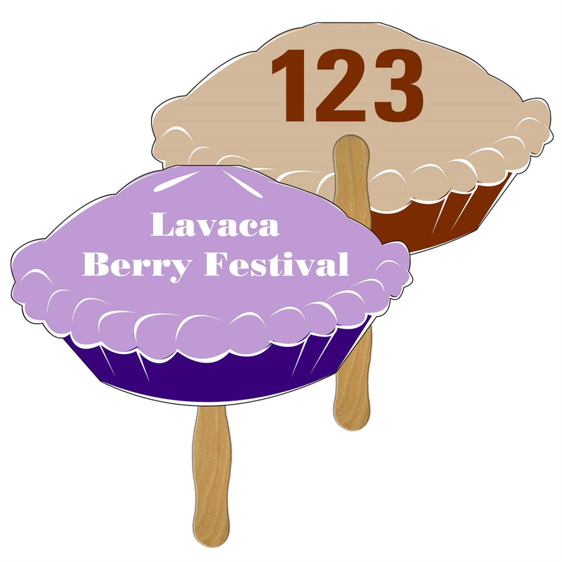 LFA-97 - Pie Auction Hand Fan Full Color