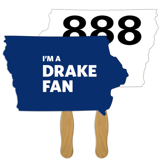 LFA-IA - Iowa State Shape Auction Hand Fan Full Color