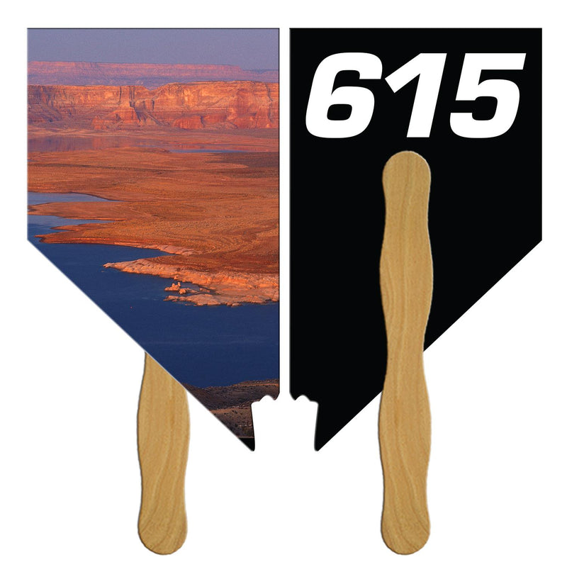 LFA-NV - Nevada State Shape Auction Hand Fan Full Color