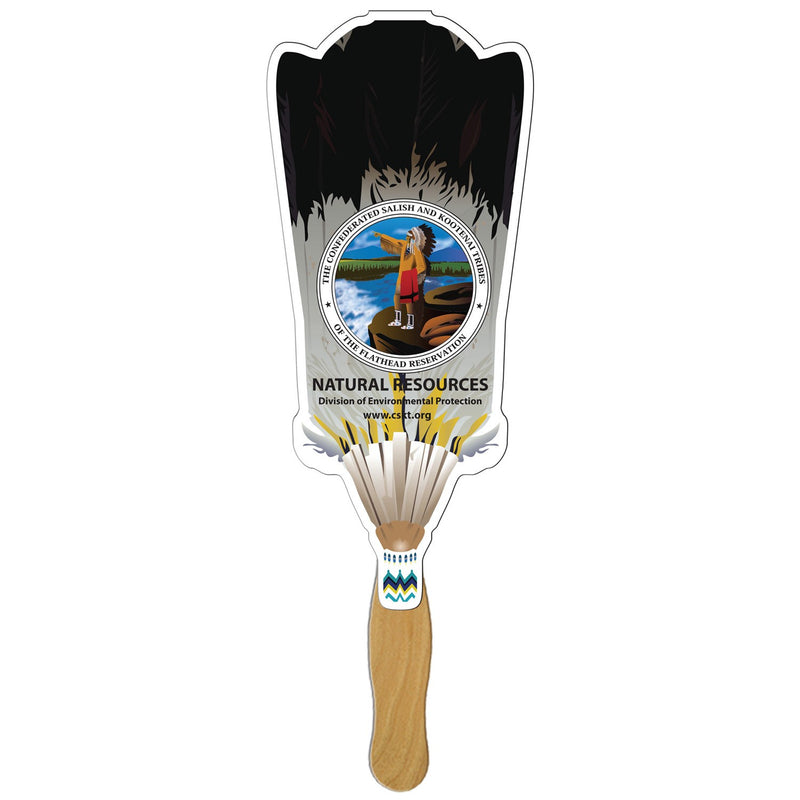 EZX-102 - Broom Hand Fan Full Color (1 Side)