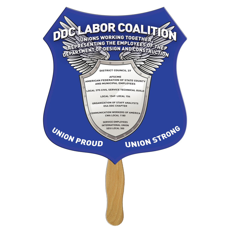 EZX-109 - Crest Hand Fan Full Color (1 Side)