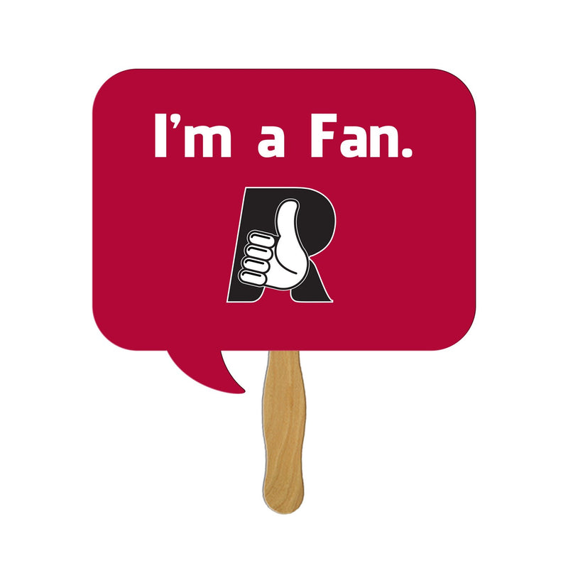 EZX-114 - Square Thought Bubble Hand Fan Full Color (1 Side)