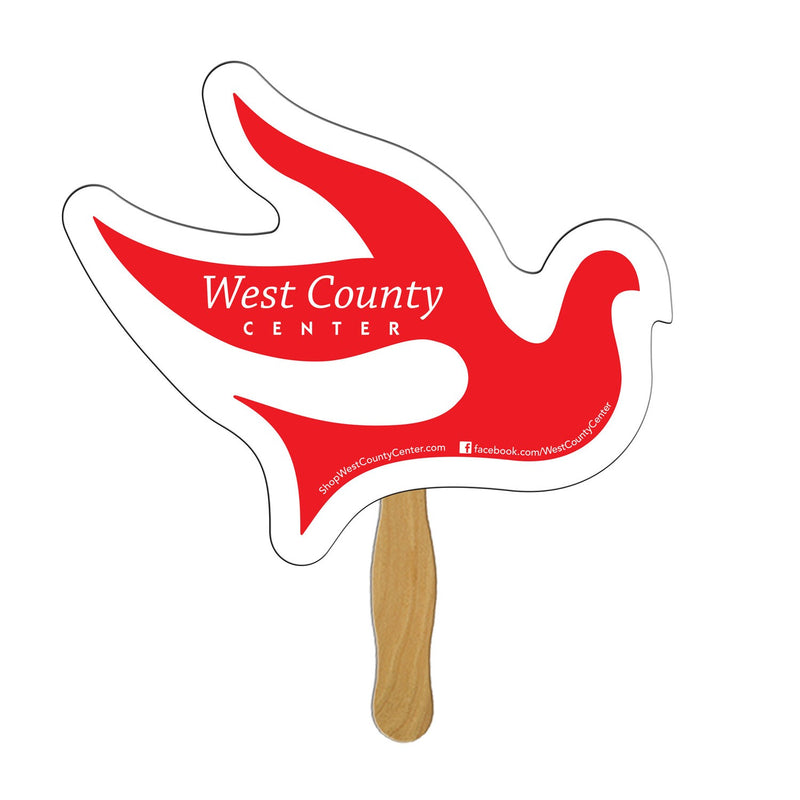 LFX-116 - Dove Hand Fan Full Color (1 Side)