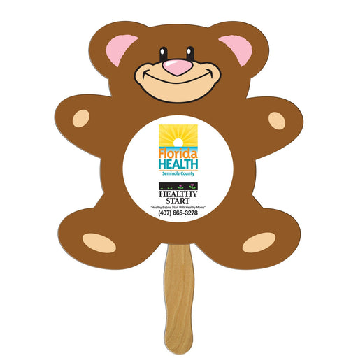 LFX-118 - Teddy Bear Hand Fan Full Color (1 Side)